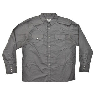 Gibson Trading Co Men's XL Black Long Sleeve Pearl Snap Western Cowboy Shirt